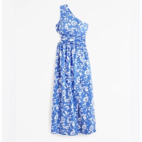 Abercrombie & Fitch One Shoulder Cut-Out Floral Maxi Dress Size XXL - Picture 1 of 5